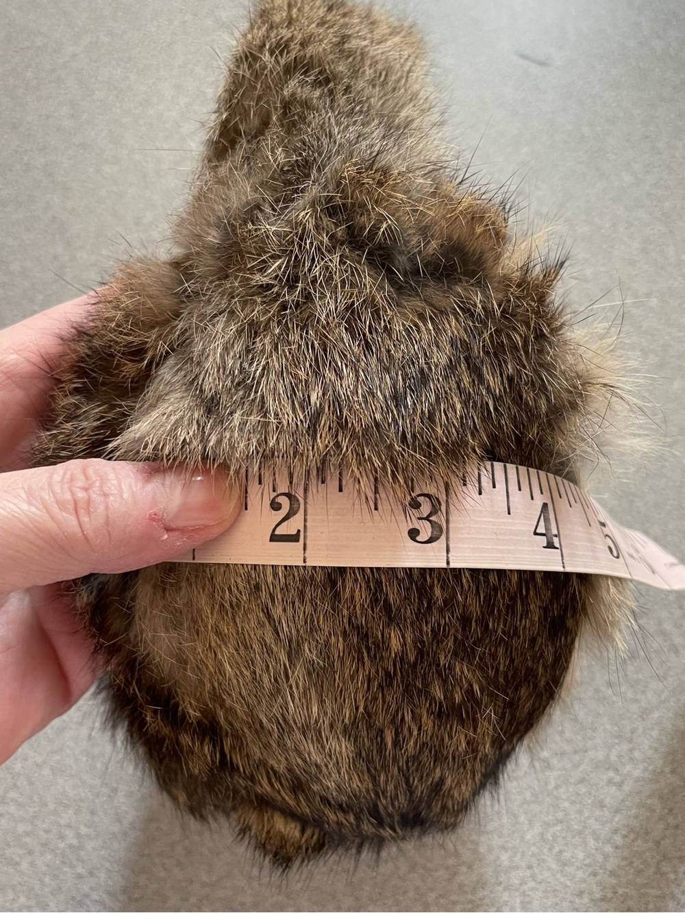 Brown Rabbit Fur Ear Muffs - Picture 6 of 6